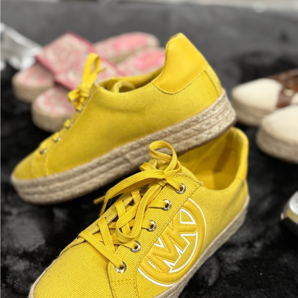 Michael Kors Women's Yellow Canvas Sneakers